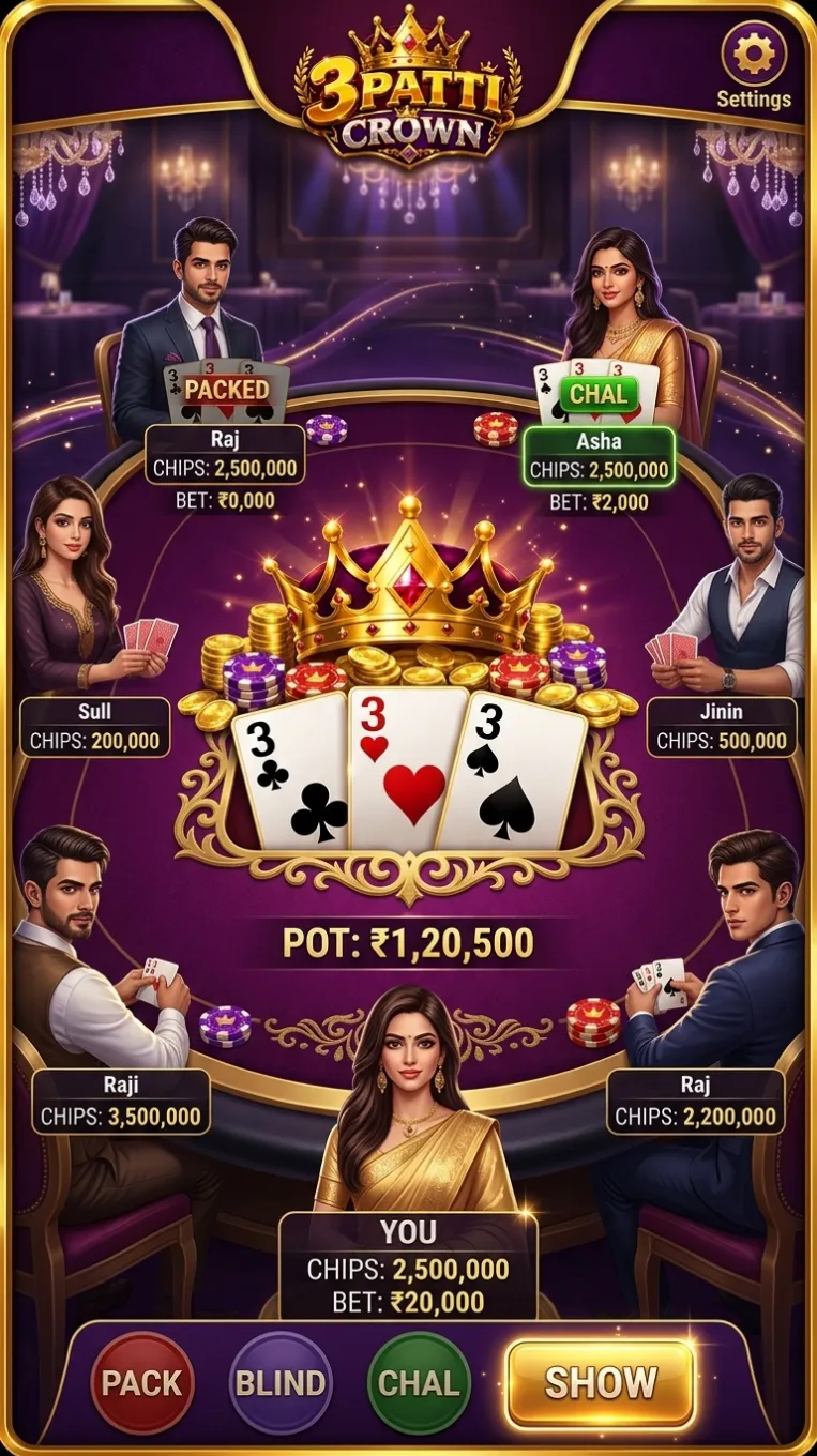 Download 3Patti Crown APK - Gameplay Screenshot 1