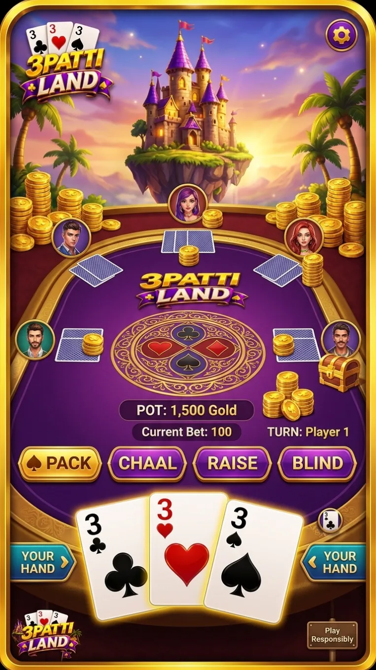 Download 3Patti Land APK - Gameplay Screenshot 1