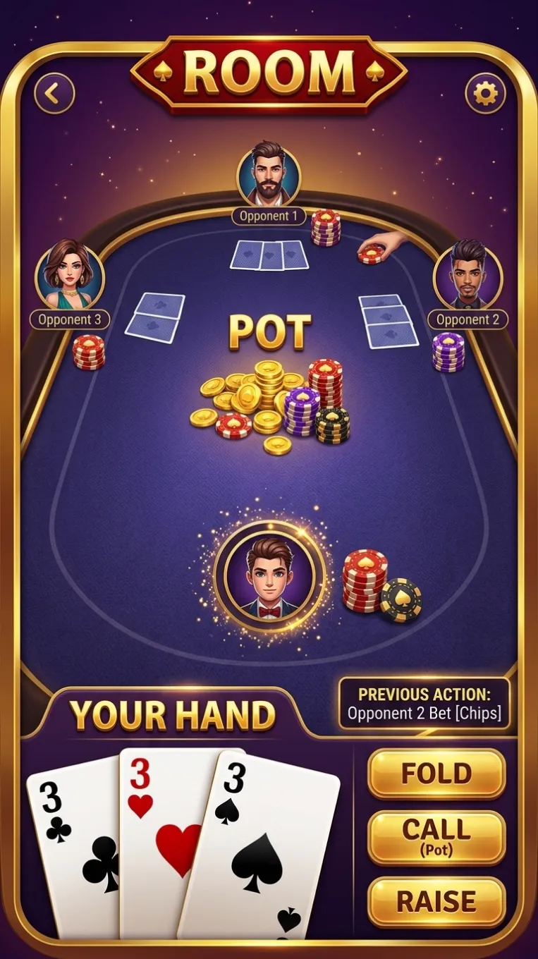 Download 3 Patti Room APK - Gameplay Screenshot 1