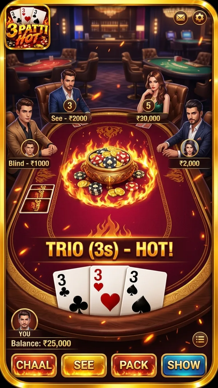 Download 3 Patti Hot APK - Gameplay Screenshot 2