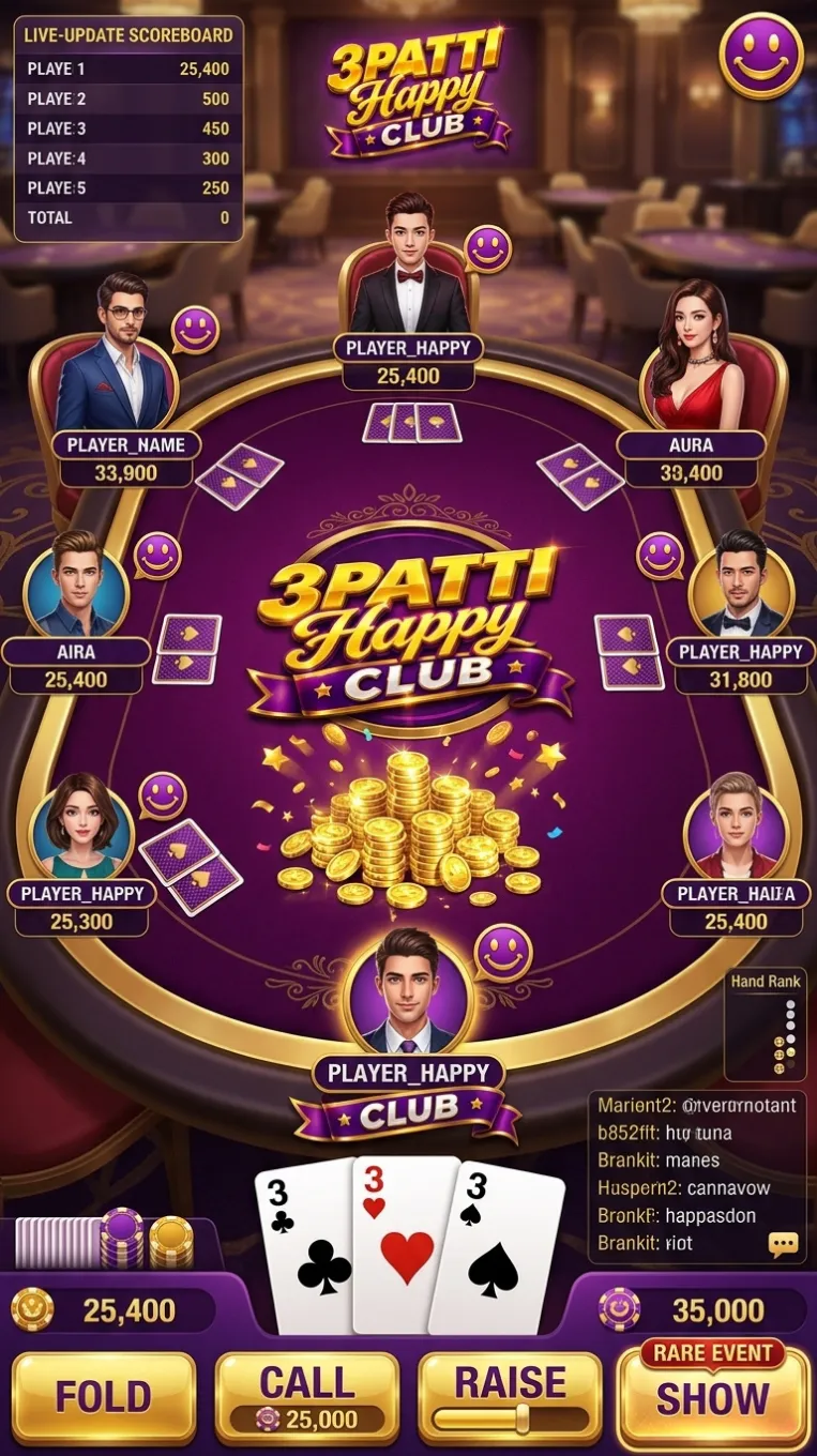 Download 3Patti Happy Club APK - Gameplay Screenshot 3